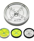 60mm Metal for spirit Level 1-3 Degree Range Green 60mm Metal(D) with multiple vials showing degree markings.