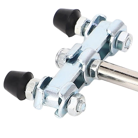 Double Head Elbow Joint Clamp With 45kg Clamping Power And 30mm Stroke Quick Release Push Pull Clamp For Woodworking Fixtures Pocket Hole Jigs Welding And Cross Cut Projects Easy Mounting And Durable Heavy Duty Construction, Workshop Ready, metal clamp close-up