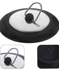 Rubber Bathtub Drain Stopper Plug with Stainless Steel Seal, round design with rubber base and stainless steel top, easy to install and clean.