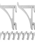 10 Pack Aluminum Freezer Shelf Clips For Refrigerator And Cooler Hooks Easy To Install Sturdy Small Shelf Supports
