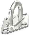 Eight Pack 2.3 Inch 304 Stainless Steel Pad Eye Plates With Screws And Anchors For Suspension And Ceiling Hooks Marine Use Heavy Duty Hardware Holds Up To 200 Pounds