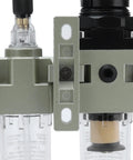 Close-up of Heavy Duty Aluminum Alloy Filter Pressure Regulator Kit With Gauge for Pneumatic Systems and Air Filtration