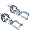 Galvanized Iron T Post Gate Hinges 2 Pack For 1 3 8 Inch Chain Link Fence Gates Farm Yard Heavy Duty Outdoor Fence Hardware Easy Install