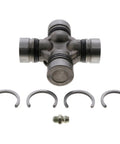 Premium Universal Joint For 1964 To 1966 Ford Mustang Rear Driveshaft Transmission Connection OE Replacement Part Ensures Smooth Power Transfer And Rock Solid Performance For Your Classic Ride., metal U-joint with clips and grease fitting