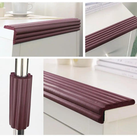 Maroon Baby Proofing Edge Guards Padding 12.5 Feet Extra Wide Edge Protectors With 3M Adhesive Tapes For Tables And Desks Keeps Kiddo Safe From Sharp Edges During Everyday Play on furniture.