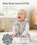 Smiling baby in Three Pack Baby Sleep Sack 0-6 Months Lightweight 0.5 Tog Wearable Blanket 100 Percent Organic Cotton GOTS Certified