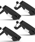 Lounsweer 4-pack black zinc-alloy compression latch with raised trigger; adjustable grip 0.04–0.94 in for marine