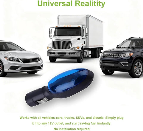 2026 Upgrade Gas Saver Fuel Sync Device For Cars And Trucks Plug In Portable Fuel Optimizer shown with vehicles