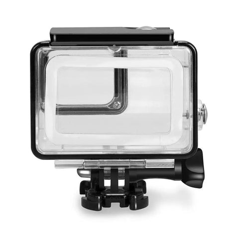 Front view of Hero 7 Black Waterproof Housing Case With 45m Depth Rating And Bracket Compatible With Hero 6 And Hero 5