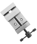 Heavy Duty Steel Grinding Vice Featuring Smooth Gliding Jaws And Slick 2 Inch Jaw Spread For Mini Milling Machines, top view.