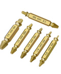 6 Piece HSS Screw Extractor Set For Broken Bolts And Damaged Screws With Durable Storage Case A Heavy Duty Remover Kit