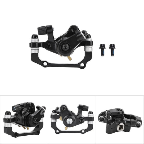 Beefy Mechanical Disc Brake Kit For Mountain Bikes And Road Cycles Featuring Tough Front Rear Calipers With Premium Aluminum Build and smooth heat venting, showing dual calipers.