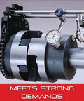 Top Shelf Shaft Alignment Clamp Set For Electric Motors Pumps And Compressors With Quick 3/8 Inch Dead Accurate Setup. Close-up of calibration setup on motor shaft.