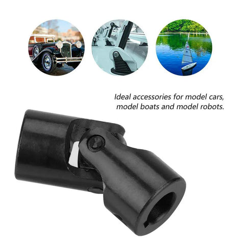 Motor Shaft Coupling Universal Joint Connector U Joint Coupler 12mm ID 24mm OD Heavy Duty Metal Linkage For CNC Robots And DIY Projects Versatile Shaft Coupler, black metal universal joint for model cars, boats, and robots