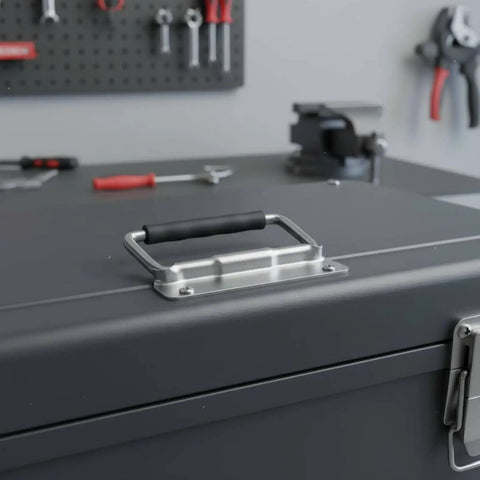 Beefed Up 304 Stainless Steel Surface Mount Pull Handle With Rubber Grip For Zero Hassle Install On Pro Grade Beast Mode Heavy Duty Enclosures And Workshop Cabinets
