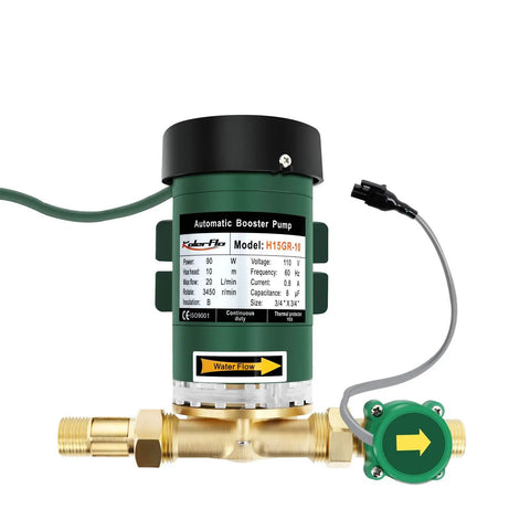 90W Water Pressure Booster Pump 115VAC 317 GPH At 21.7 PSI For Home And Shower With Automatic Operation And Water Flow Switch