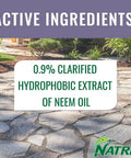 Neem Oil Spray For Gardening Ready To Use Insect And Fungus Control No Mixing For Houseplants And Home Gardens 24 Ounce Bottle Kills Aphids Whiteflies Spider Mites Japanese Beetles And More active ingredient list showing 0.9% clarified hydrophobic extract of neem oil with Natria logo