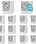 Bulk 14 Pack Roomba Vacuum Bags Replacement for i7 And i7 Plus, i8 And i8 Plus, i3 And i3 Plus, i4 And i4 Plus shown in grid layout.
