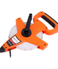 Open Reel Fiberglass Measuring Tape, Go-To Tool For Pros And DIYers, 100 Feet Of Non Stretch Vinyl Coated Tape, bright orange shell