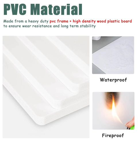 Slick White Wall Access Door And Concealed PVC Inspection Panel Paintable Utility Cover With Clean Flush Finish To Mask Messy Plumbing And Wiring Clutter Zero Hassle 30 By 30 Inch Reveal made of waterproof and fireproof PVC material.