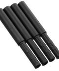 Close-up of 4 Piece Golf Shaft Extension Kit Black No Fuss Easy Fit For Putter Iron And Club Shafts Durable Polypropylene Construction