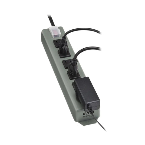 Beefy Heavy Duty 6 Outlet Power Strip With Rugged Metal Housing Mountable On Wall Or Under Desk Six Foot Cord With On Off Switch Cover