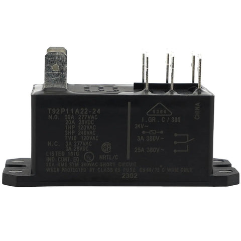 Side view of 24VAC 30A General Purpose High Power Relay With DPST NC Contacts Two Form C for automotive and electrical systems.