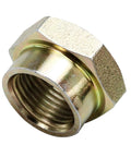 Close-up of CV spindle nut, part of Front Wheel Bearing And Hub Assembly 4 Piece Set With ABS Sensor And CV Spindle Nuts, 5 Lug.