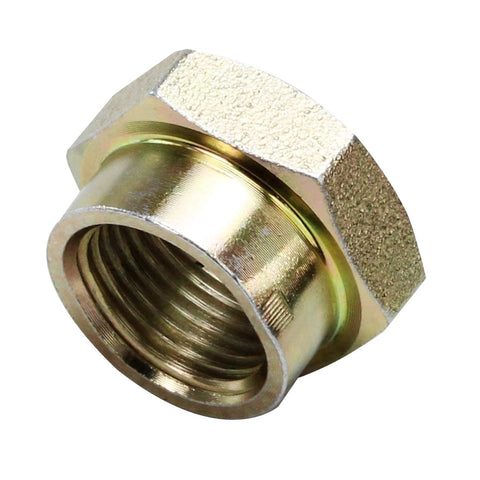 Close-up of CV spindle nut, part of Front Wheel Bearing And Hub Assembly 4 Piece Set With ABS Sensor And CV Spindle Nuts, 5 Lug.