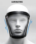 Front view of Anti Fog Full Face Shield For Adults, Clear Transparent Visor, Breathable All Day Comfort, Reusable Protective Gear