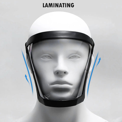 Front view of Anti Fog Full Face Shield For Adults, Clear Transparent Visor, Breathable All Day Comfort, Reusable Protective Gear