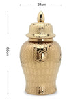 Hassle Free Ceramic Pantry Canisters For Tea Coffee Sugar Spices Totally Sealed Kitchen Storage Jars With Secure Lids, golden decorative jar.