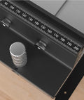 Close-up of Rock Solid Bench Top Router Table Built Like A Tank For Real Shop Work Portable 16 Inch Work Height showing precise measurement scale.