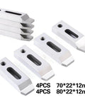 Set Of 4 Magnetic Jig Clamps For Wire EDM Fixture Boards In Stainless Steel With M8 By 1.25 Screws, Adjustable Leveling