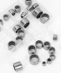 32 Piece Needle Roller Bearings Kit In 8 Sizes Chrome Steel Open End Drawn Cup Bearings displayed in a plastic case