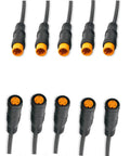 3 Pin Male And Female Waterproof Ebike Extension Cable Connector Kit With 20Cm 26AWG Wire IP66 Rated For Light Throttle Display And Other Ebike Parts 5 Pack shown