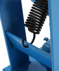 Close-up of blue 16 Ton Hydraulic Pipe Bender Pro Grade With 8 Dies One Half Inch To Three Inch Manual Tube Bending Machine component