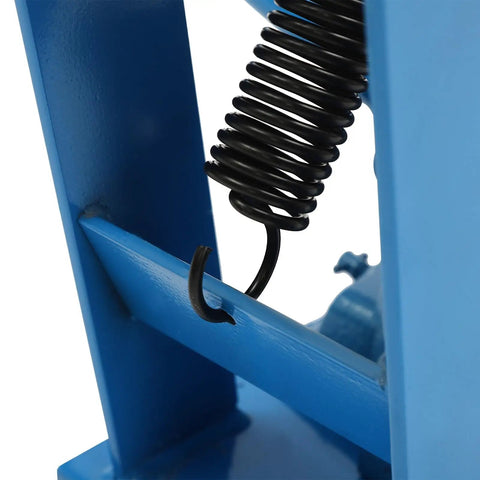 Close-up of blue 16 Ton Hydraulic Pipe Bender Pro Grade With 8 Dies One Half Inch To Three Inch Manual Tube Bending Machine component
