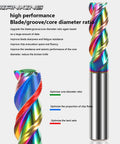 Carbide Square End Mill Workhorse For Aluminum And Copper Alloy Plastic One Quarter Inch Three Flute HRC 55 DLC Coating CNC Router Bits