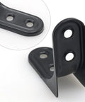 Badass Heavy Duty L Brackets With Full Screw Kit, 2 inch black coated steel corner brace for reliable shelving support.
