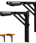 Heavy Duty Folding Shelf Brackets For Wall Mounted Shelves And Tables Space Saving Hinge Brackets For DIY Projects in use as table