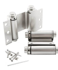 3 Inch Double Action Spring Door Hinge Set Self Closing For Saloon Bar Pub Cafe Doors Satin Nickel Finish Durable Steel Construction