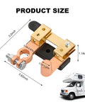 Heavy Duty Knife Blade Battery Cutoff Switch 12V 24V Negative Terminal dimensions with copper brass build for RVs and boats.
