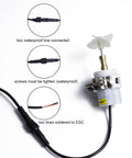 2S LiPo 8.4V 22W BM70 Brushed Submarine Thruster Sealed Waterproof IP68 with connections and propeller details