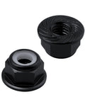 Aluminum M4 Flanged Nylon Lock Nuts For 1/10 Scale RC Cars And Trucks Self Tightening CNC Machined Lightweight Black