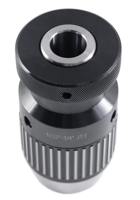 Keyless Drill Chuck 1/32 To 3/4 Inch Capacity Jacobs Taper 3JT, Ultra Precise 0.0048 In TIR, Quick Hand Tightening For Fast Bit Changes, Ideal For Drill Presses And Milling Machines