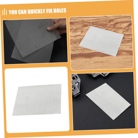 4 Pack Quick Car Bumper Repair Kit With Stainless Steel Mesh Screen for patch jobs like a pro, sheets displayed on surfaces.