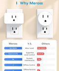 Smart Plug Mini With HomeKit Siri Alexa App Control Timers Energy Saving shown next to a competitor with comparison chart