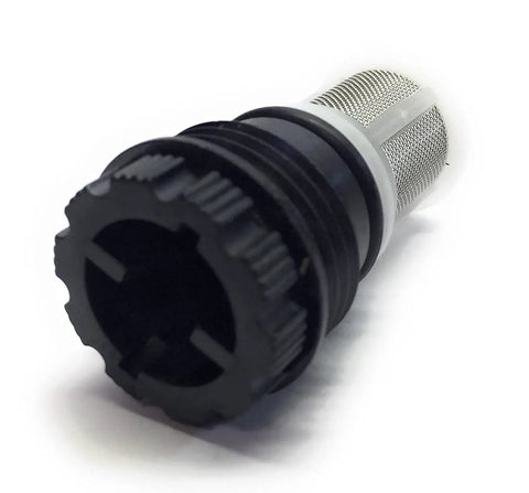 Tankless Water Heater Inlet Screen Assembly For H98 510 S Drop In Replacement, black finish, close-up view