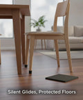 Self Adhesive EVA Furniture Leg Pads For Floor Protection Cushioned Glides on chair in living room